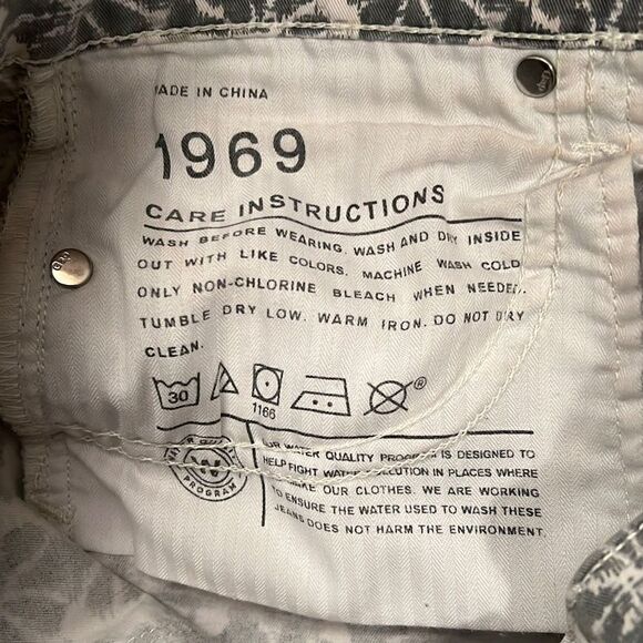 Gap 1969 Women's Gray Floral Mid-Rise Skinny Legging Jeans - Picture 7 of 8